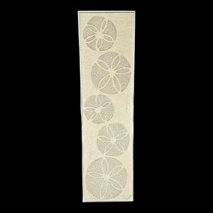 Coastal Sand Dollar Mosaic Wall Art, Chrome Frame-16x 52